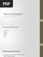 Flow of Control