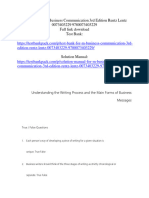 Download Test Bank For M Business Communication 3Rd Edition Rentz Lentz 0073403229 9780073403229 full chapter pdf