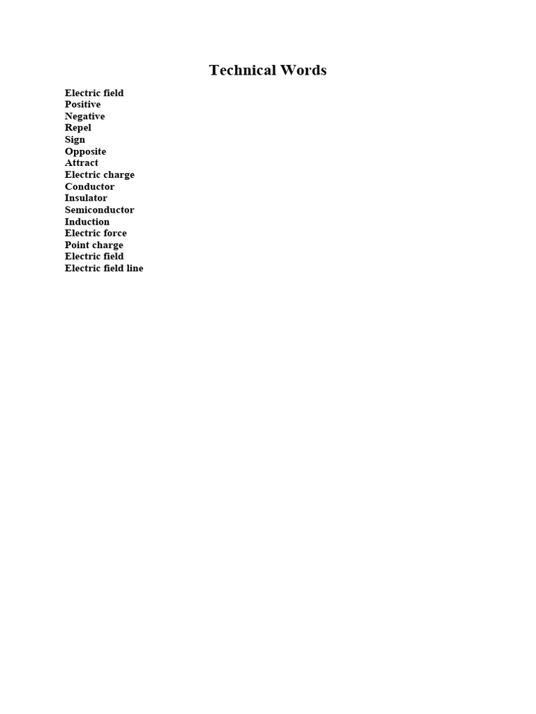 Chapter 1 Electric Fields Key Word PDF