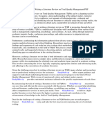 Literature Review On Total Quality Management PDF