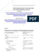 Solution Manual For Calculus For The Life Sciences 2Nd Edition by Greenwell Ritchey and Lial Isbn 0321964039 9780321964038 Full Chapter PDF