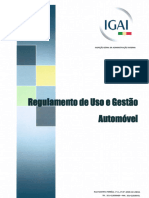 Regulamento de Uso e Gestão Automóvel
