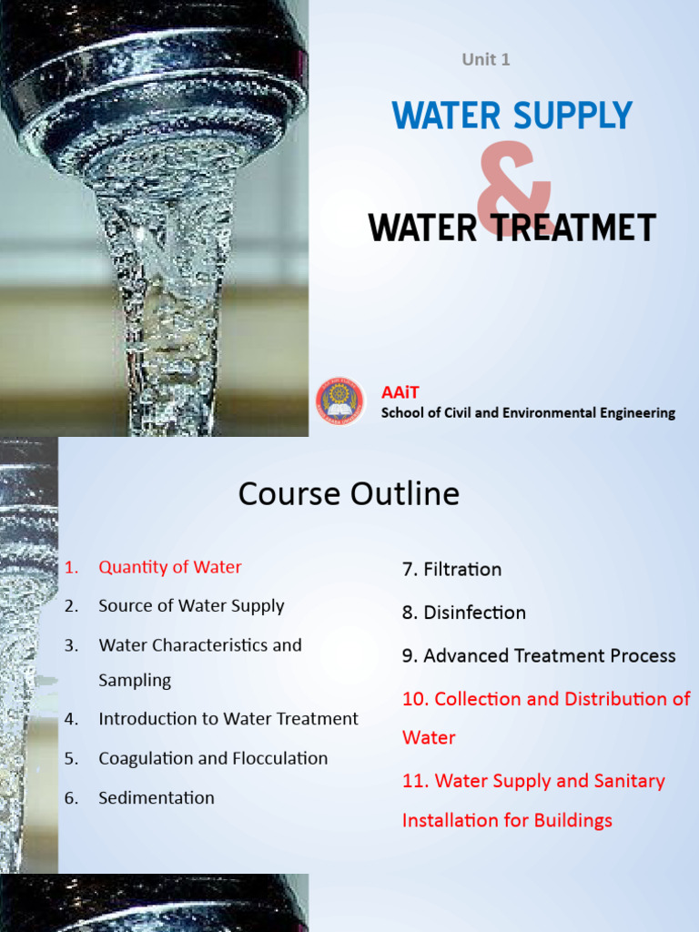 Water Supply and Treatment Overview | PDF | Drinking Water | Wash