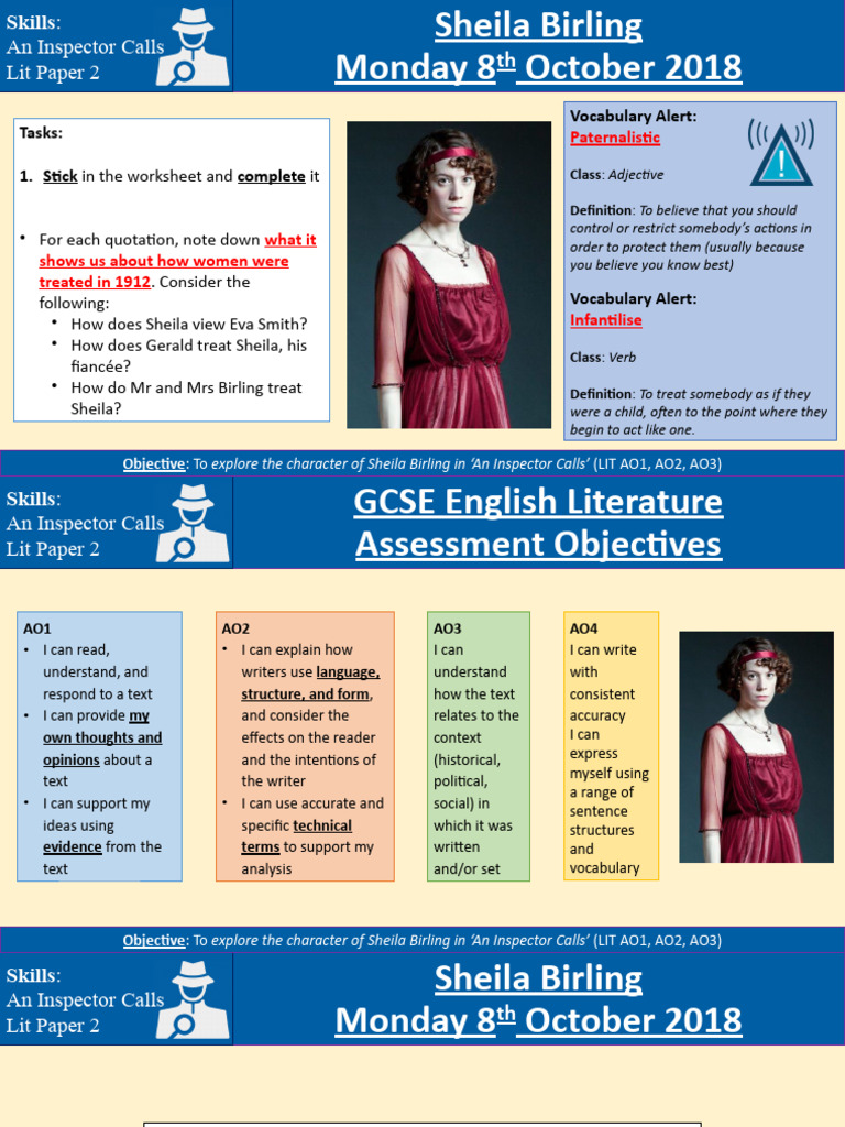 AIC L08 Sheila Birling and Gender | PDF | General Fiction