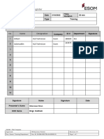 Training Attendance Register Kle