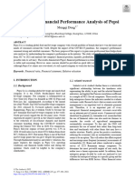 Ratio-Based Financial Performance Analysis of Pepsi: Mengqi Dong