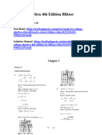 College Algebra 4Th Edition Blitzer Solutions Manual Full Chapter PDF