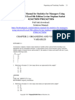 Solution Manual For Statistics For Managers Using Microsoft Excel 8Th Edition Levine Stephan Szabat 0134173058 9780134173054 Full Chapter PDF