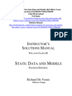 Solution Manual For Stats Data and Models 4Th Edition Veaux Velleman Bock 0321986490 9780321986498 Full Chapter PDF