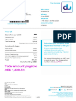 Total Amount Payable AED 1,238.54: 0116919271 3 Mar 2022 1 Feb 2022 - 28 Feb 2022 5.78954