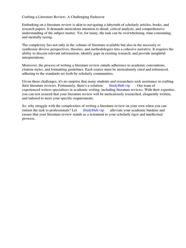 How Does a Literature Review Looks Like | PDF | Literature Review ...