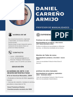 Curriculum Vitae Profesional de Hombre Con Foto Sencillo Azul - 20240109 - 125933 - 0000