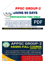 Group 2 Daily Prearation Time Table & Books, Exams Schedule