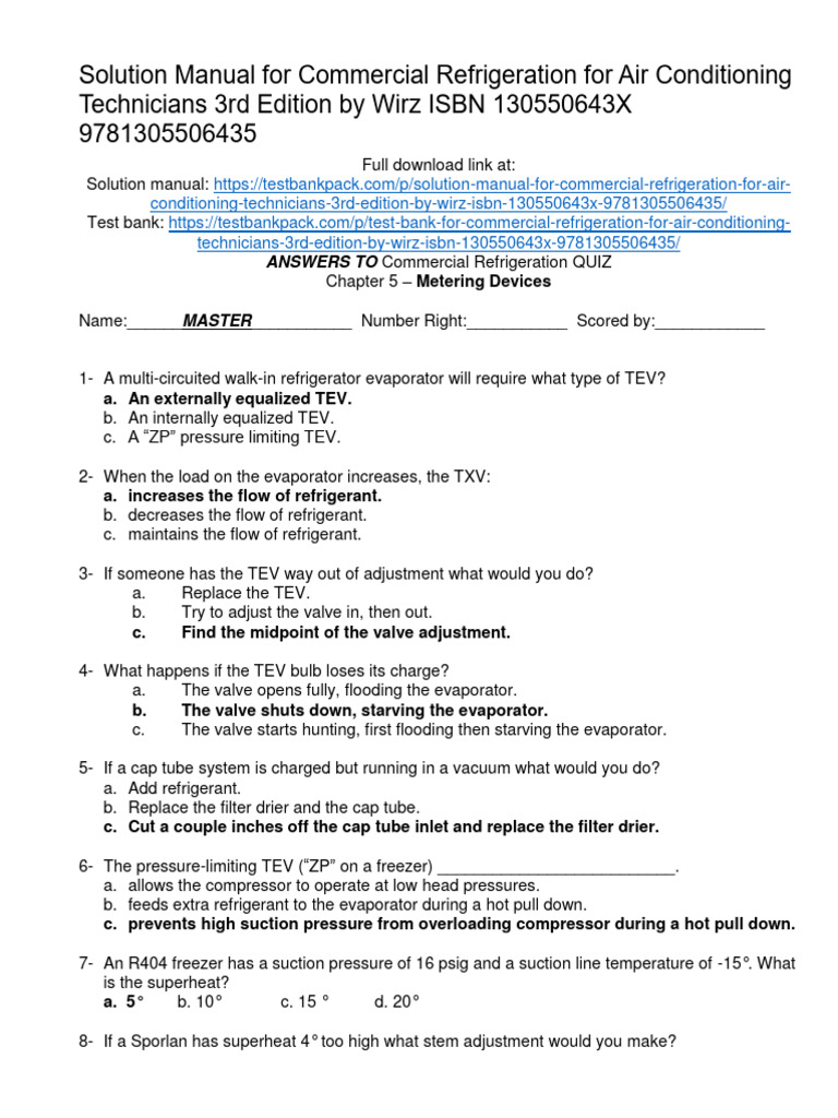 Commercial Refrigeration For Air Conditioning Technicians 3Rd Edition