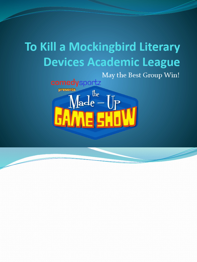 To Kill A Mockingbird Literary Devices Academic League PDF To Kill