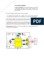 Inversor de 100 Watts Con CD4047 y MOSFETs