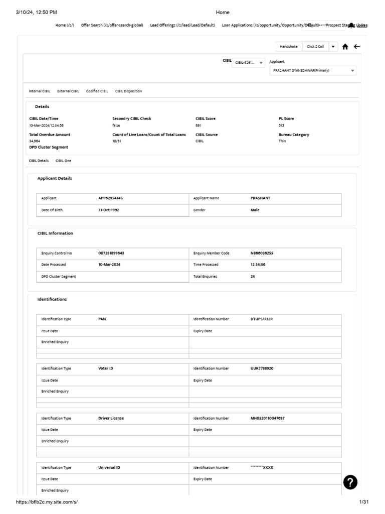 CIBIL Report Analysis | PDF | Finance & Money Management | Credit