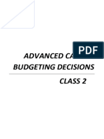 Advanced Capital Budgeting 2 HW