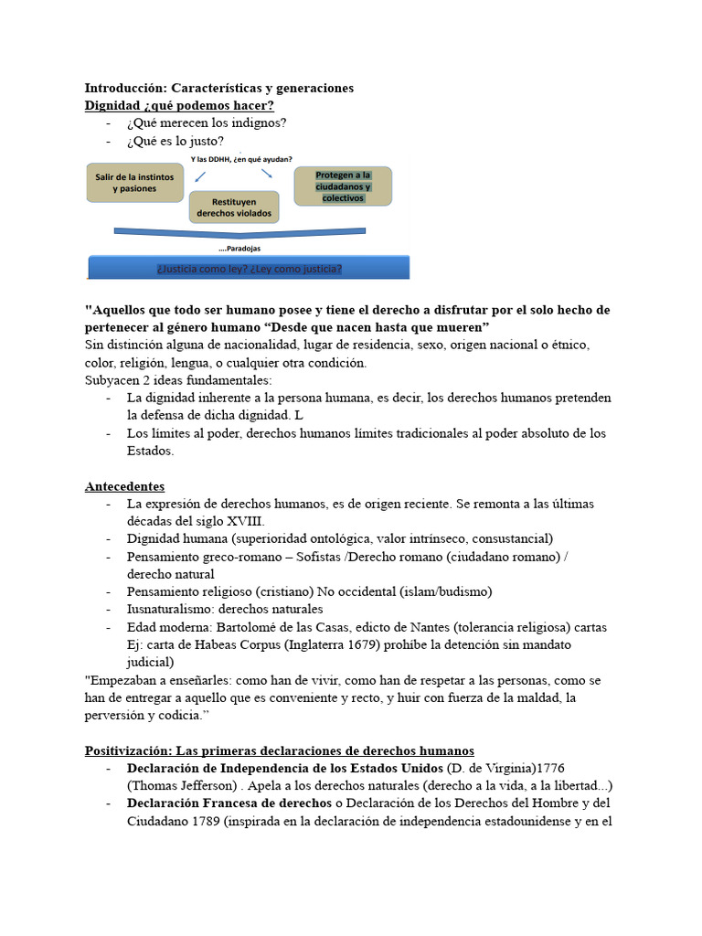 Evolución y características de los DDHH | PDF | Derechos humanos | Derechos