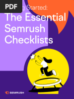 SEMrush Getting Started Checklist