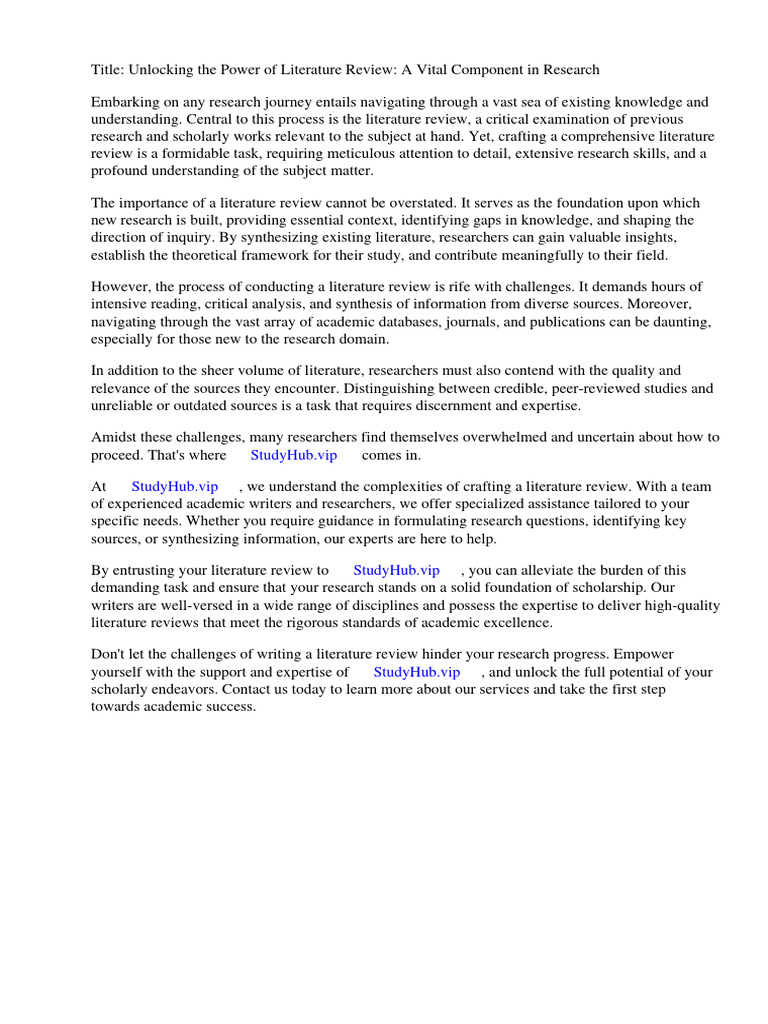 Why Is It Important To Review The Literature About Previous Research On