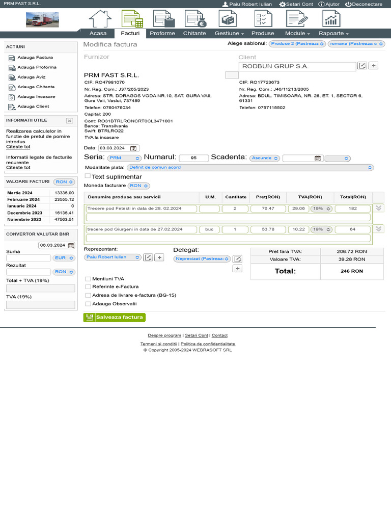Modifica Factura - 2invoice | PDF
