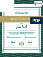 Green Classy Participation Certificate
