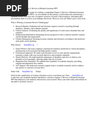 Chapter 2 Review of Related Literature Ppt