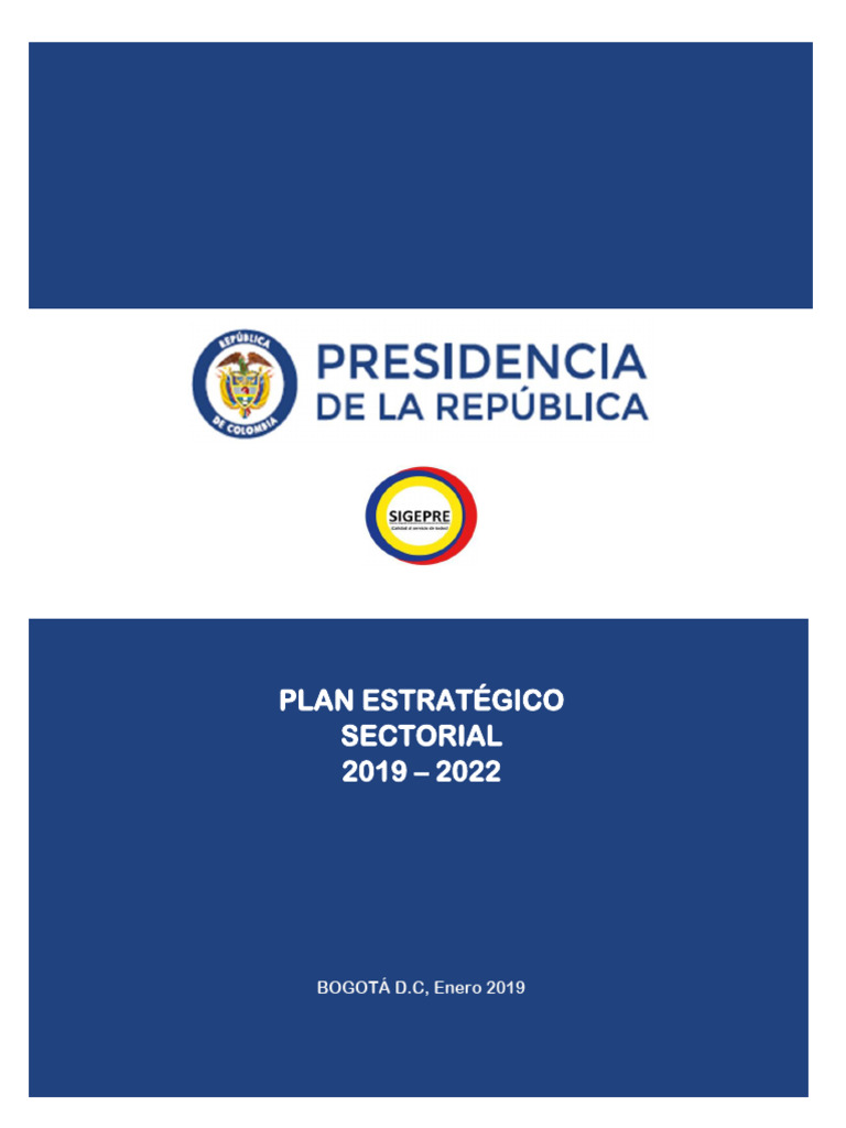 Ps Plan Sectorial 2018 2022 Descargar Gratis Pdf Planificación