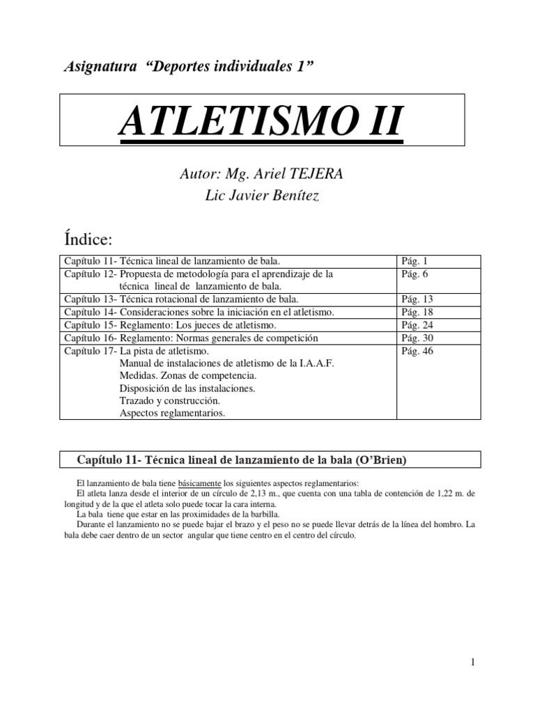 Atletismo Tomo 2 | PDF | Hombro | Deporte del atletismo