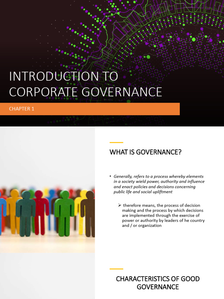 Chapter 1 introduction to corporate governance pdf governance