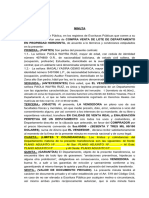 Minuta de COmpra y Venta Departamento