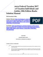 South Western Federal Taxation 2017 Essentials of Taxation Individuals and Business Entities 20Th Edition Raabe Solutions Manual Full Chapter PDF