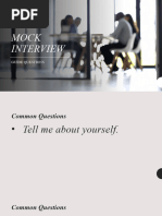 Mock Interview Questions