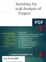 5 Activities For Financial Analysis of Project