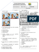 6º Ano A - Teste Lingua Portuguesa