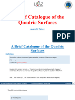 Support Lecture - Quadric Surfaces