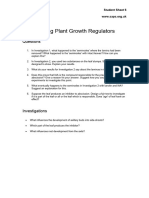 SAPS Sheet 6 Student Sheet Investigating Plant Growth Regulators