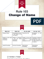 Rule 103 Change of Name Presentation