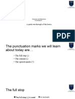 A Quick Run-Through of The Basics: Grammar and Mechanics Punctuation!!