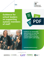 Aet - Guidance For School Leaders On Supporting Autistic Members of Staff