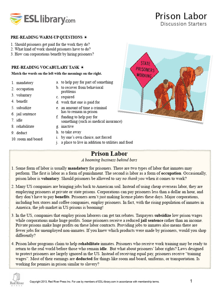Prison Labor | PDF | Prison | Taxes