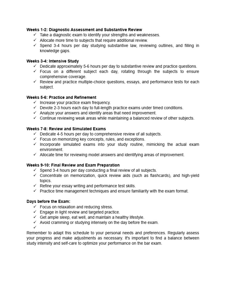 Bar exam resources and study guides