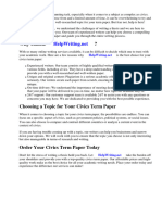 Civics Term Paper Topics