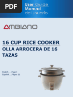 2.10.16 Ambiano 16-Cup Rice Cooker and Food Steamer Warranty and Manual