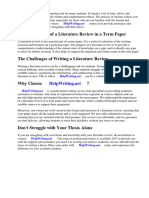 Sample Term Paper Literature Review