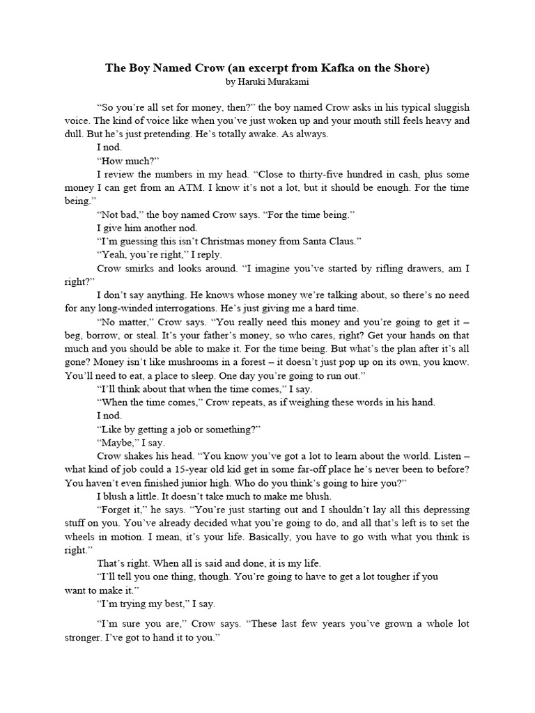 The Boy Named Crow Characters