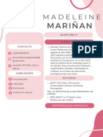 Currículum CV Diseñador Gráfico Creativo Profesional Femenino Rosa