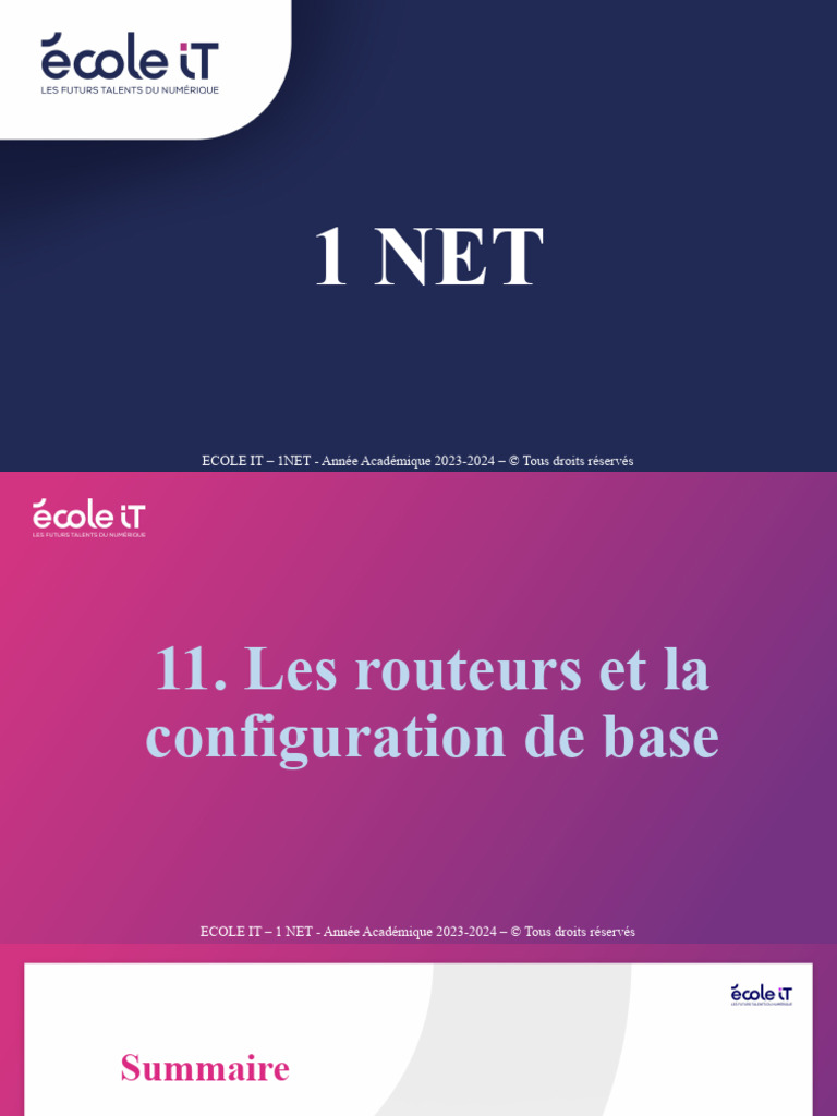 Les Routeurs Et La Configuration de Base | PDF | Adresse IP | I Pv6