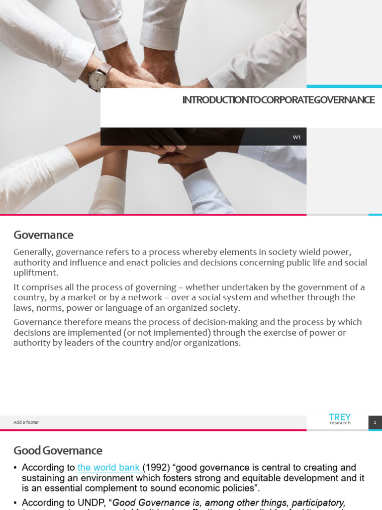 Overview of Corporate Governance | PDF | Governance | Good Governance
